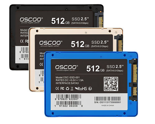 Close-up of SSD storage hardware